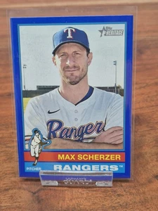 2025 Topps Heritage Max Scherzer Texas Rangers #182 Dark Blue Border - Bild 1 von 2