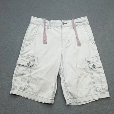 Vintage OP Ocean Pacific Cargo Shorts Men's Size 30 Gray Geometric Drawstring - Image 1 of 4