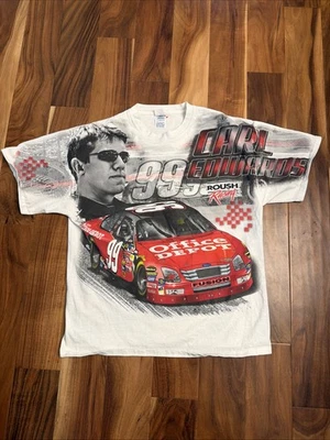 Camiseta De Colección Carl Edwards Office Depot Estampado Completo Persecución NASCAR Talla XL Foto 1 de 4