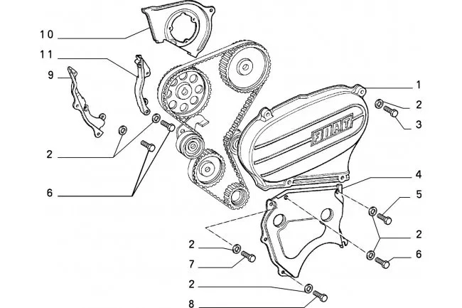 4450735 - Coperchio FIAT Panda DS1986/1993 Uno DS 1989/1995 Fiorino 1991/1993 Foto 1 de 1