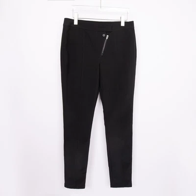 Pantalones Alexander Wang Negros Detalle Cremallera Calce Ajustado Carrera Talla 10 Mujer Diseñador Foto 1 de 4