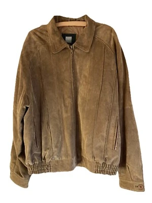 Men’s Vintage Brown Suede bomber jacket 2XL Chest 51 inches  - Image 1 of 4