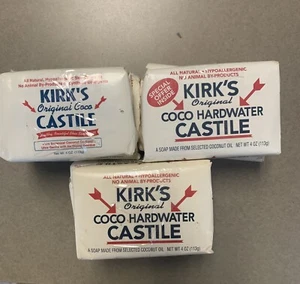 Kirk’s Gentle All Natural Castile Soap 9 4oz Bars Unopened Fragrance Free - Picture 1 of 4