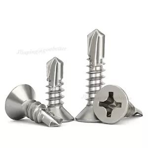 Tornillos autoperforantes TEK A2 M3.9 M4.8 M5.5 PH avellanados acero inoxidable - Imagen 1 de 8