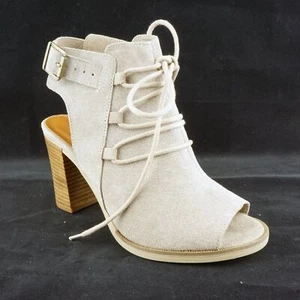 Bella Vita Women's (Sz 6) Pru-Italy Open Toe Bottie, Almond $115 (3278P) - Picture 1 of 6