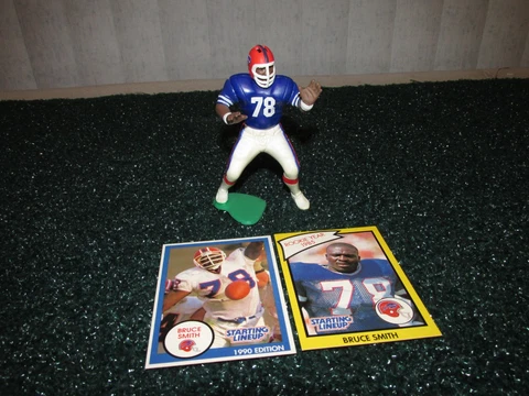 Starting Lineup 1990 Bruce Smith NFL Buffalo Bills (open/loose) with cards Cover