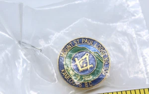 Masonic Mason Freemason Mount St. Paul Lodge No.109 Kamloops BC Collectible Pin - Picture 1 of 12