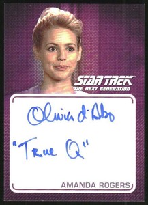 2022 Star Trek The Next Generation Archives Olivia d'Abo Amanda Rogers Auto