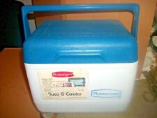 Vintage GOTT Tote 6 Lunch Box/Cooler-Ice Chest #1806 Blue Lid NO REFREEZE PACK