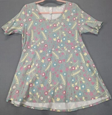 Lularoe Perfect T Size Small Light Green With Multicolor Fit Sz 8-14 - Image 1 of 4