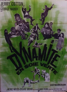 "DYNAMITE EN SOIE VERTE " Affiche 1968 (George NADER, Sylvie SOLAR) 120x160cm - Picture 1 of 1