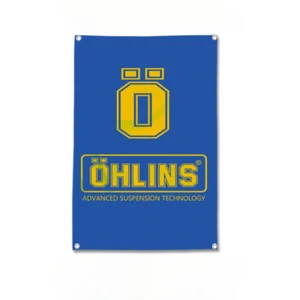 OHLINS Garaje Pared Coche Motocicleta Carreras Show Auto Reparación Taller Bandera - Imagen 1 de 21