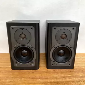 Denon USC-08 Bookshelf Stereo Speakers Pair Black 50 Watt 8 Ohms Made In Japan - Picture 1 of 8