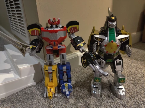 Legacy Dragonzord And 2020 Hasbro Megazord With Some Custom Stickers Cover
