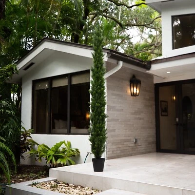 Árbol artificial de pino cedro topiario de 10’ decoración del hogar UV interior/exterior. Venta al por menor $379 Foto 1 de 4