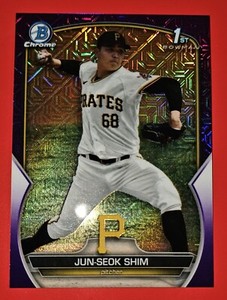 2023 Bowman Chrome Jun-Seok Shim Purple Mojo Refractor /299 (228/299)