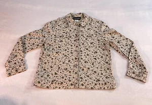 Vintage Requirements Floral Linen Blend Button Up Shirt Jacket Woman’s Sz 10 - Picture 1 of 7