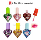 6 PCs Glitter Lipgloss Set - Long Lasting Pink Tinted Glitter Lipgloss Set