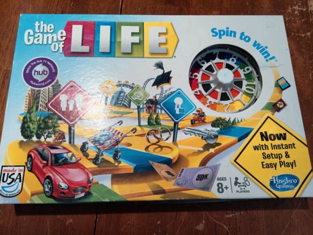 The Game of Life Board Game Hasbro 2014 Instant Set Up & Easy Play