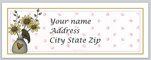 Personalized Address labels Primitive Country Daisies Crow Buy3 Get1 Free (c 29) - Picture 1 of 3