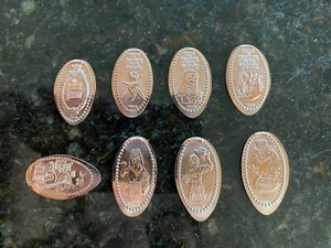 Juego de 8 centavos prensados de 8 piezas Disneyland Haunted Mansion Holiday 20 aniversario - Imagen 1 de 2