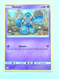 Golett 89/236 NM Pokemon TCG Card Cosmic Eclipse ENG 2019 Psychic Common - Bild 1 von 2