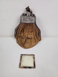 Vintage Ladies Antique Purse Coin Purse Silver Clasp Hardware Victorian Style - Picture 1 of 24