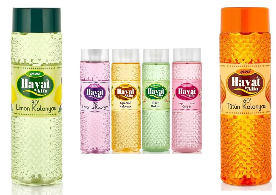 🌿 Hayat Alfa Kolonya –400ml & 150ml –Verschiedene Düfte – 80%/60%Alkohol 🍋🌸✨