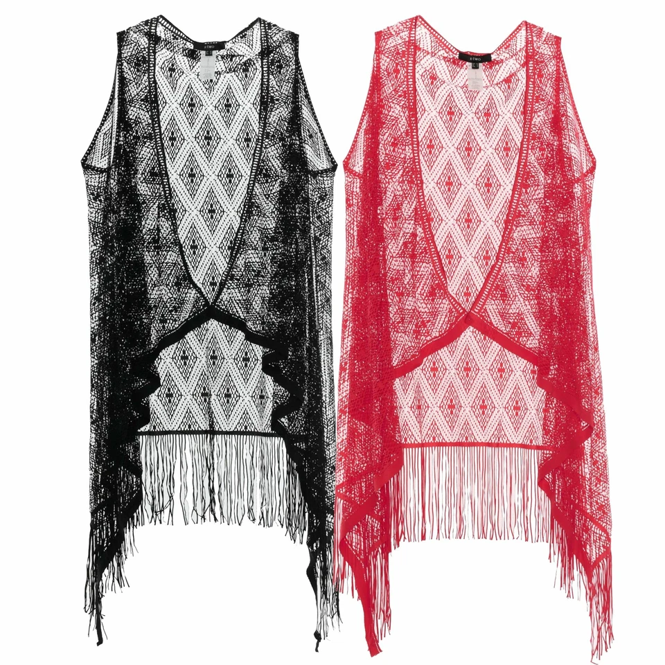 X Due Legacy Mantello Cardigan Poncho Gilet Donna Look a Strati Plusgröße - Immagine 1 di 1