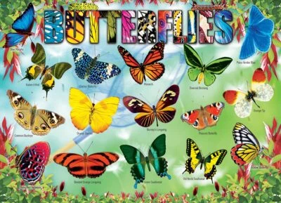 Eurographics Butterflies 100 Piece Jigsaw Puzzle - Image 1 of 2