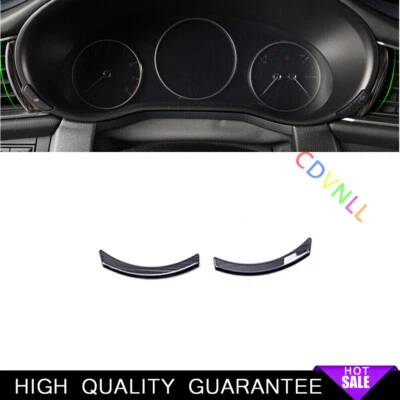 Dashboard Frame Decor Strip Trim 2PCS For Mazda CX-30 2020-2022 Black Steels - Image 1 of 4