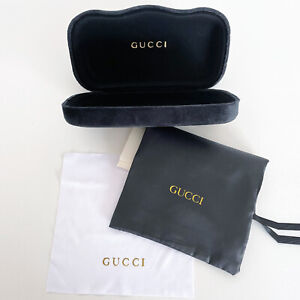 Gucci Glasses Sunglasses Case with Cleaning Cloth and Carry Case NEW