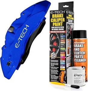 E-TECH Brake Caliper Paint Kit Cobalt Blue for Drums Car Engine Bay Car - Picture 1 of 6