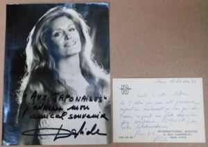 Seltenes Dalida handsigniertes Foto, Message Card Set 1977 gebraucht - Bild 1 von 1