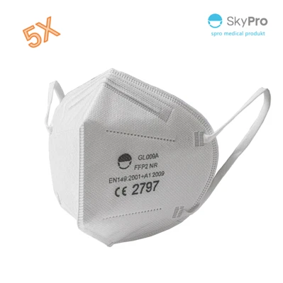 5×Spro Medical SkyPro Gl009A FFP2 Atemschutz Maske Mundschutz Weiß