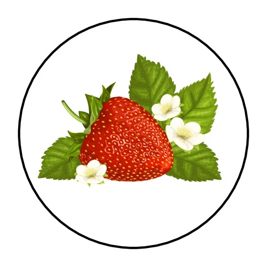 sellos de sobre fresa, pegatinas, etiquetas, etiquetas, fruta Foto 1 de 1