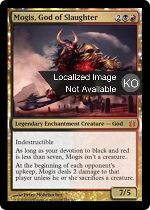 Mogis, God of Slaughter (KO) - Foil BNG Korean LP MTG - Image 1 of 1