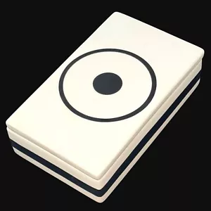 MCM Mancioli Raymor Italy Black & White Target Bullseye Stripe Ceramic Box - Picture 1 of 10