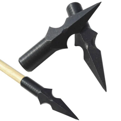 Archery Traditional Broadhead 200gr Tip Arrowheads 8MM Arrow Recurve Bow Hunting - Image 1 of 4