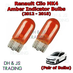 For Renault Clio Amber Side Indicator Bulbs Flash 501 Side Tail Pair MK4 (12-18) - Picture 1 of 1