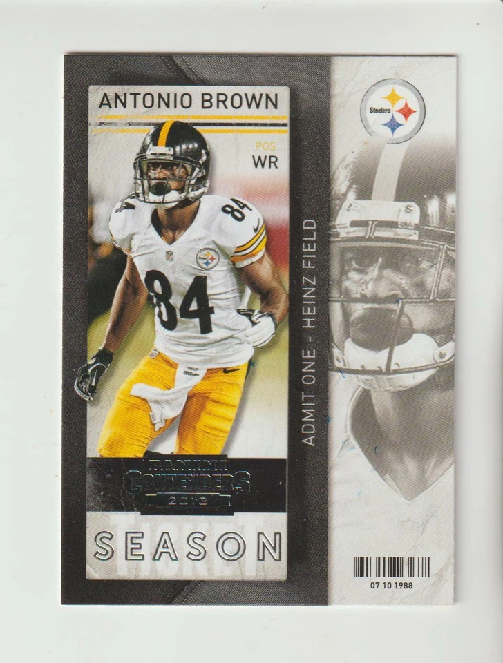 2013 Panini Contenders #90 Antonio Brown card, Pittsburgh Steelers - Image 1 of 1