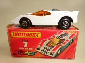 Matchbox Superfast n.o 07B Hairy Hustler blanco "Streaker" en caja - Imagen 1 de 7