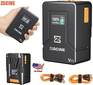 ZGCINE ZG-V99 Pro Mini V-Mount Battery 99Wh 7000mAh for BMPCC 4K 6K Pro ZCAM - Picture 1 of 12