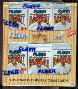 Fleer '96 Los Angeles Dodgers Baseball Wax Pack Box Team Set Mike Piazza 1996 - Foto 1 di 1