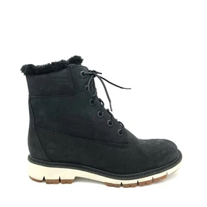 Timberland Lucile Boots Womens 9.5 Lace Up Cozy Faux Fur Rugged Outdoors New - Picture 1 of 11