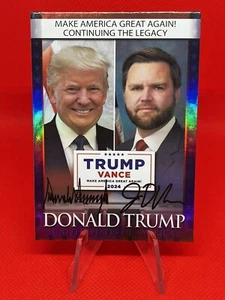 TRUMP 2024 - Donald Trump & J.D. Vance Refractor Trading Card | FAST SHIPPING!! - Picture 1 of 3