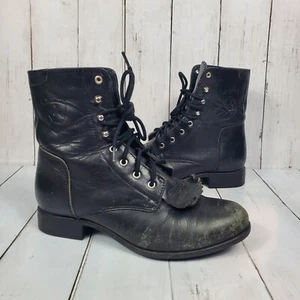 ARIAT Kilter Boots Womens Size 7.5 A-1 competitor Lace-Up Roper Black Leather - Picture 1 of 17