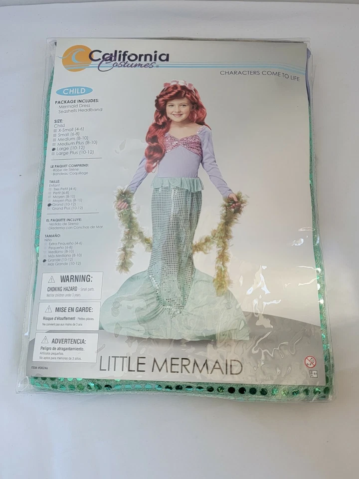 Disfraz California Niño Sirenita Disfraz Talla Grande Personajes Ven a  Foto 1 de 4