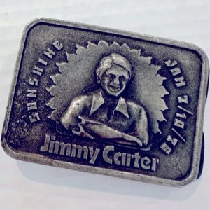 VIntage 1976 Jimmy Carter Sunshine Jam Belt Buckle - Picture 1 of 4