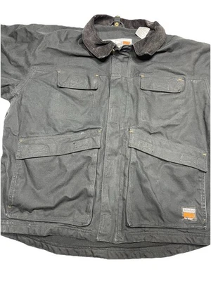 Timberland Pro Series Coat Mens Lg Black Cancas Work Jacket Heavy - Image 1 of 4